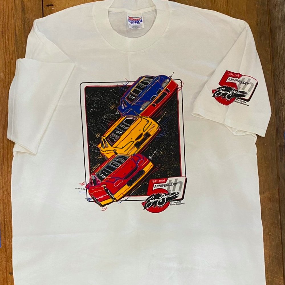 Vintage NASCAR Graphic T-Shirt Sam Bass 5th